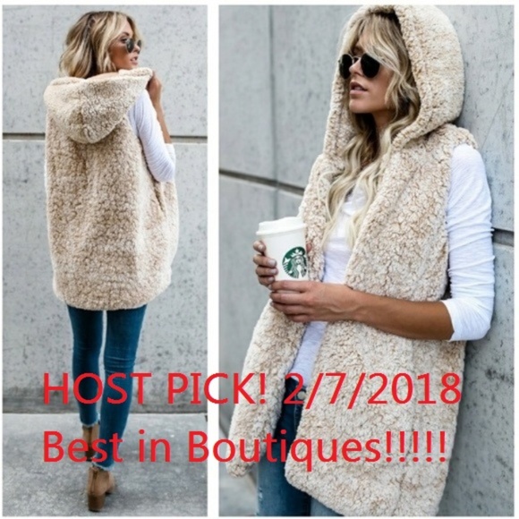 Jackets & Blazers - LAST ONE - Faux Fur Sherpa Vest (LARGE)